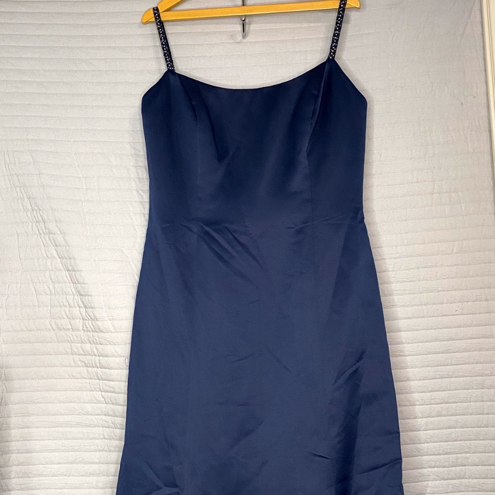 Women's Long Dark Blue Dress